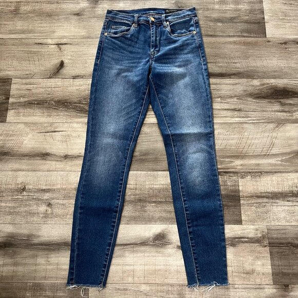 Blank NYC The Bond Mid Rise Raw Hem Ankle Skinny Jeans Blue Women’s Size 27 - Picture 1 of 10